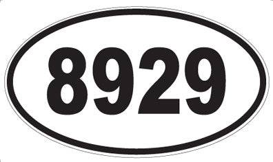 8929 - Oval Sticker