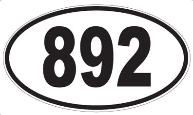 892 - Oval Sticker