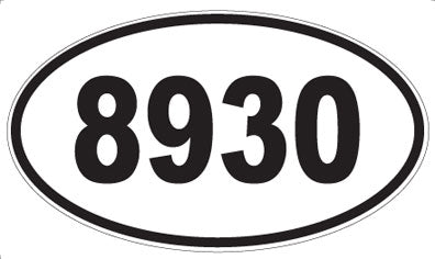 8930 - Oval Sticker