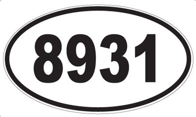 8931 - Oval Sticker