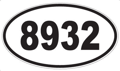8932 - Oval Sticker