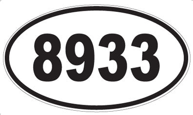 8933 - Oval Sticker
