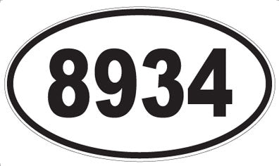 8934 - Oval Sticker
