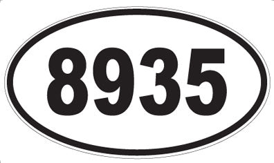 8935 - Oval Sticker