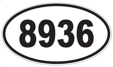 8936 - Oval Sticker