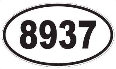 8937 - Oval Sticker