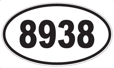 8938 - Oval Sticker