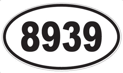 8939 - Oval Sticker