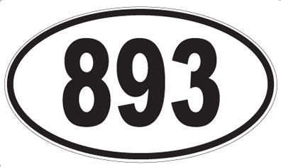 893 - Oval Sticker