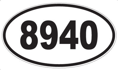 8940 - Oval Sticker