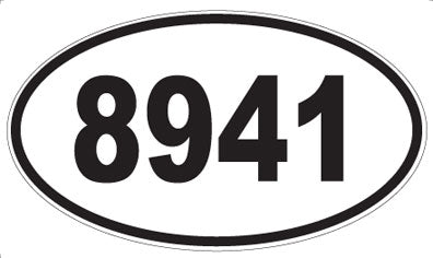 8941 - Oval Sticker