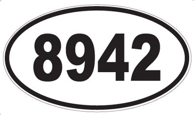 8942 - Oval Sticker