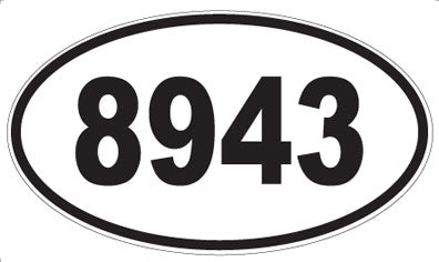 8943 - Oval Sticker