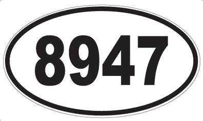 8947 - Oval Sticker