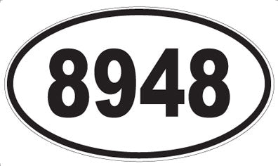 8948 - Oval Sticker