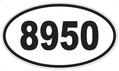 8950 - Oval Sticker
