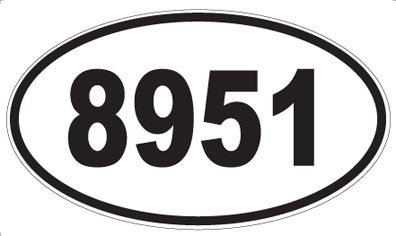 8951 - Oval Sticker