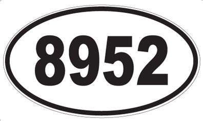 8952 - Oval Sticker