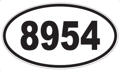 8954 - Oval Sticker