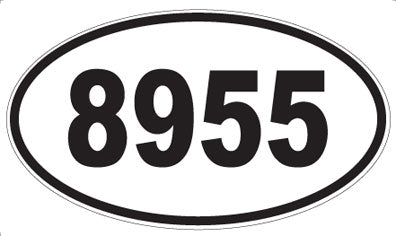 8955 - Oval Sticker