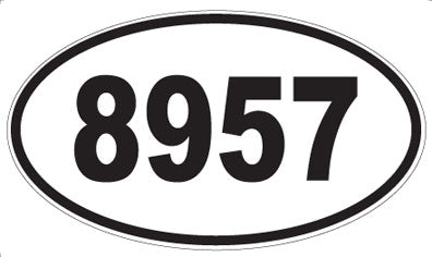 8957 - Oval Sticker