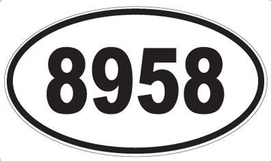 8958 - Oval Sticker