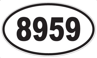 8959 - Oval Sticker