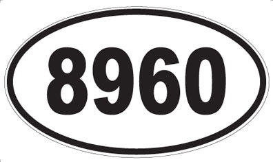 8960 - Oval Sticker