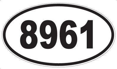 8961 - Oval Sticker