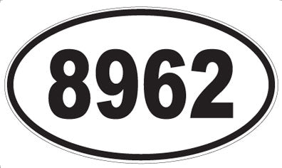 8962 - Oval Sticker
