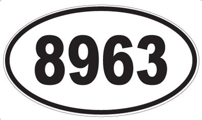 8963 - Oval Sticker