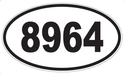 8964 - Oval Sticker