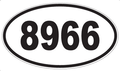 8966 - Oval Sticker