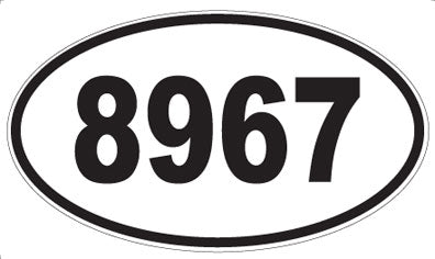 8967 - Oval Sticker