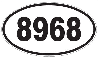 8968 - Oval Sticker