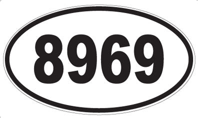 8969 - Oval Sticker
