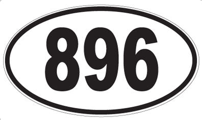 896 - Oval Sticker
