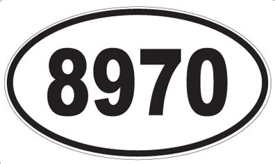 8970 - Oval Sticker