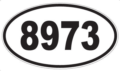 8973 - Oval Sticker