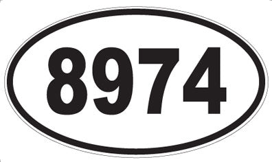 8974 - Oval Sticker