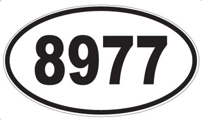 8977 - Oval Sticker
