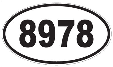 8978 - Oval Sticker