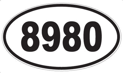 8980 - Oval Sticker