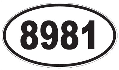 8981 - Oval Sticker