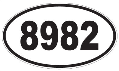 8982 - Oval Sticker