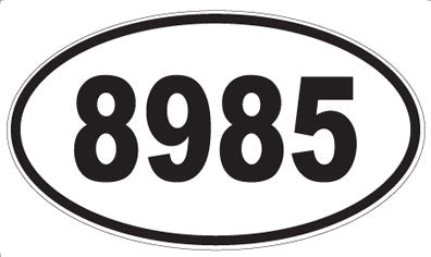 8985 - Oval Sticker