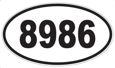 8986 - Oval Sticker