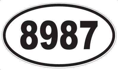 8987 - Oval Sticker