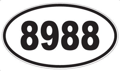 8988 - Oval Sticker