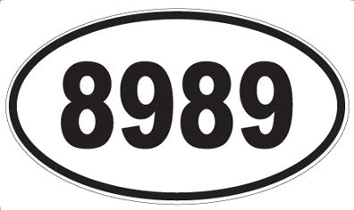 8989 - Oval Sticker